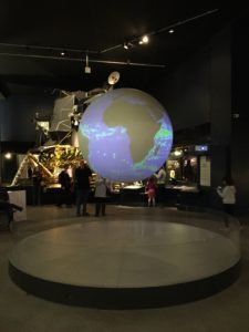 The planet earth exhibit at the London Science Museum.