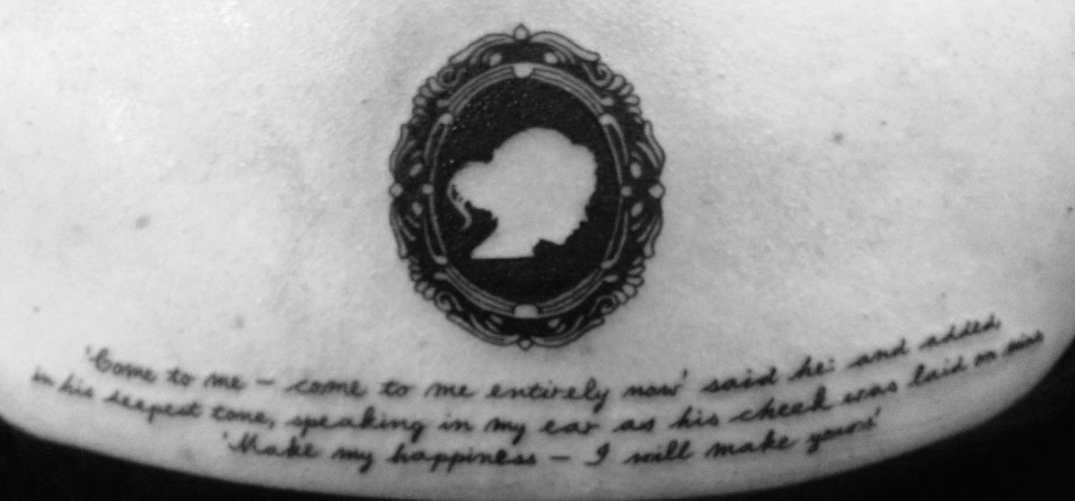 My Jane Eyre cameo and quote tattoo