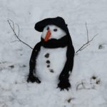 Snowman the ArgeyKids built in FortAugustus, Scotland - Snow in Scotland