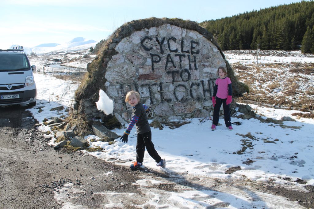 Cycle Path to Pitlochry - Snow in Scotland.