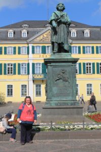 ArgeyMum at the Beethoven Statue in his homeplace of Bonn.