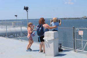 Looking out over Charleston from the USS Yorktown Aircraft Carrier.