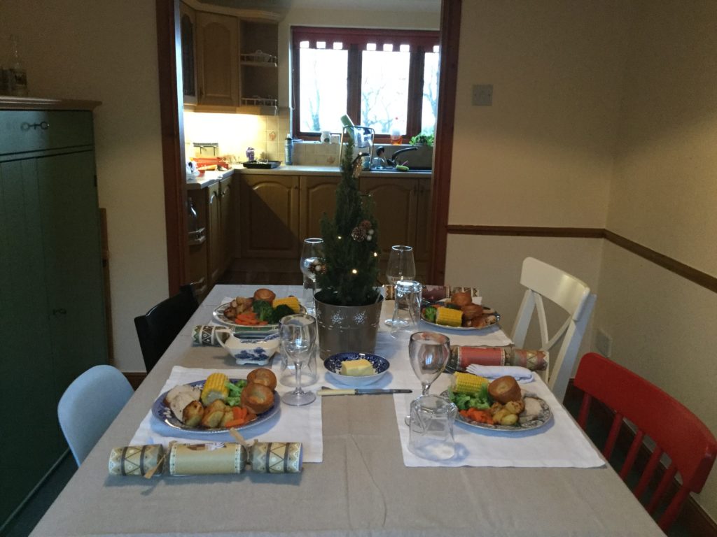  Our table set for Christmas Lunch - 2016 Christmas in Nercwys