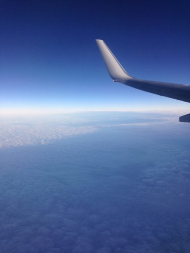 A view of the clouds from the plane while flying from Adelaide, South Australia, to Brisbane, Queensland.