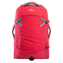 Red Kathmandu 30L Hybrid Backpack is perfect for our 11year old family traveller. This Kathmandu backpack is absolutely the best luggage for extended travel.