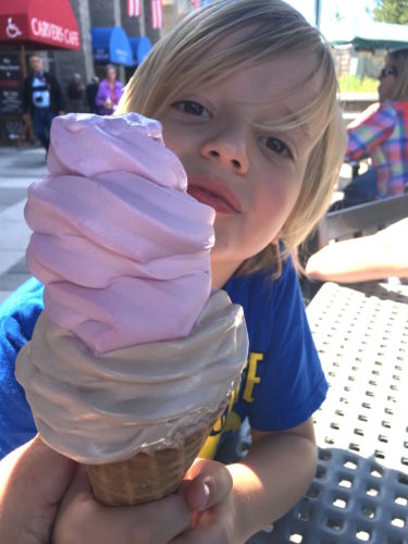 ArgeySon enjoyed his ice cream at Mount Rushmore.