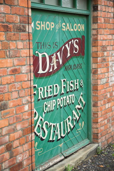 Beamish Pit Village Davy's Fish and Chip Shop Sign